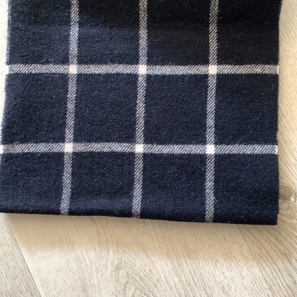 ITALIAN WOOLEN TREASURES Scarf‎ 100% & beanie wool made in Italy navy plaid - Picture 7 of 7
